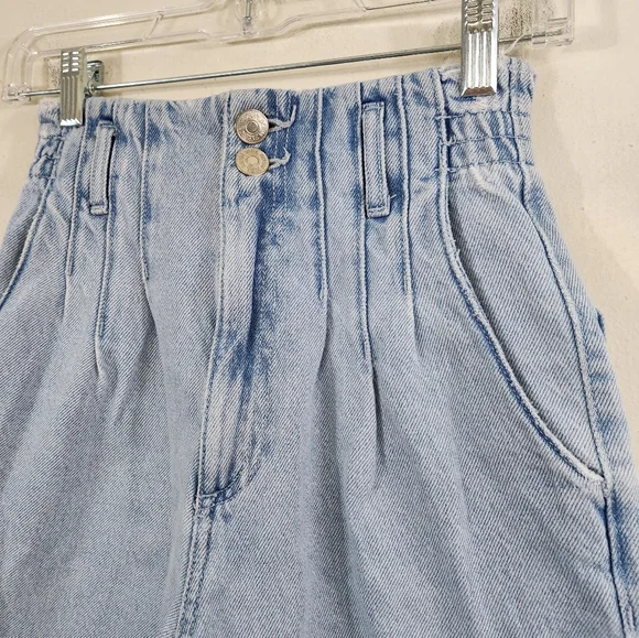 Zara Paper bag jean shorts - Picture 4 of 8